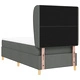 Box Spring легло с матрак от текстил, тъмно сиво, 100x200 см