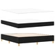 Легло с матрак от текстил, черно, 180x200 см