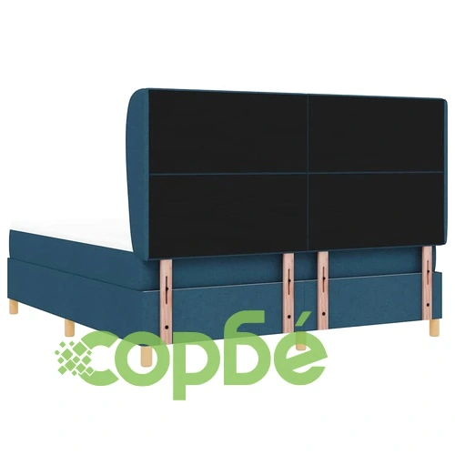 Спално легло с матрак и топер тъмносиво 180x200 см текстил ➤ топ цена ➤ sorbe.bg