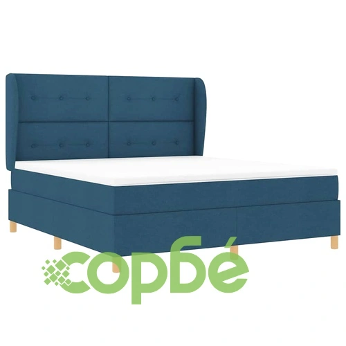 Спално легло с матрак и топер тъмносиво 180x200 см текстил ➤ топ цена ➤ sorbe.bg