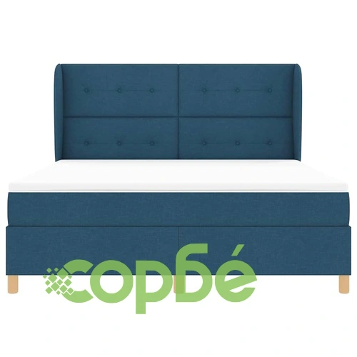 Спално легло с матрак и топер тъмносиво 180x200 см текстил ➤ топ цена ➤ sorbe.bg