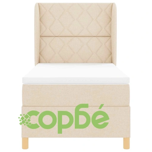 Спално легло с матрак и топер тъмносив 90x190 см текстил ➤ топ цена ➤ sorbe.bg