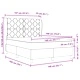 Кутия със спална основа и матрак от текстил таупе 140x190 см