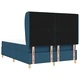Кутия със спална основа и матрак от текстил синьо 140x190 см