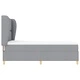 Кутия със спална основа и матрак светлосив 160x200 см текстил