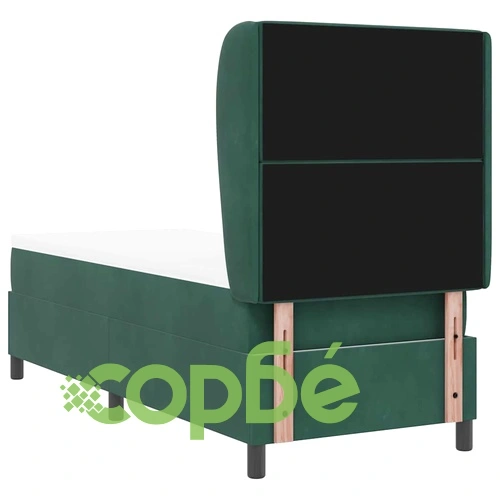 Легло с пружинна основа и матрак тъмнозелено 80x200 см кадифе ➤ топ цена ➤ sorbe.bg