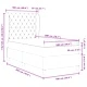 Кадифено легло с пружинирана основа и матрак, Розово 100 x 200 cm