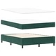 Легло с пружинирана основа, тъмнозелено, 160x200 см, кадифе