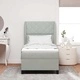 Легло с пружинирана основа и матрак светлосиво 90x200 см кадифе