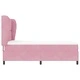 Легло с пружинирана основа и матрак розово 140x190 см кадифе