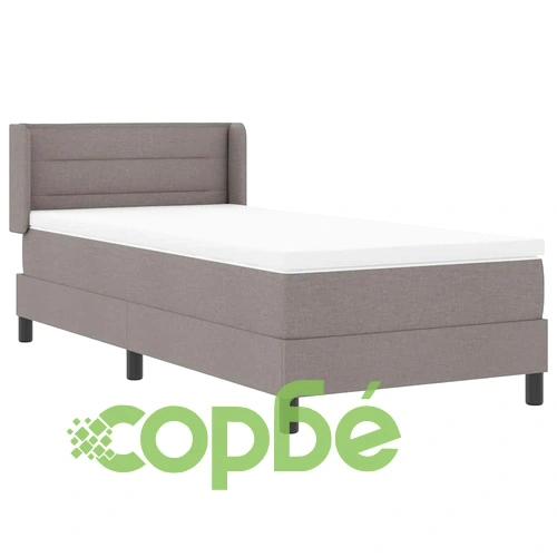 Континентално легло с матрак от тъкан таупе 90x190 см ➤ топ цена ➤ sorbe.bg