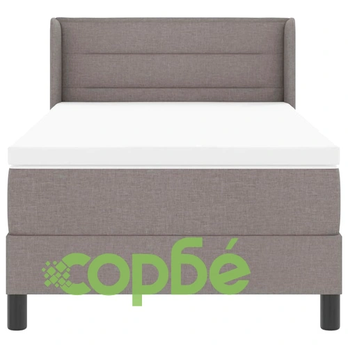 Континентално легло с матрак от тъкан таупе 90x190 см ➤ топ цена ➤ sorbe.bg