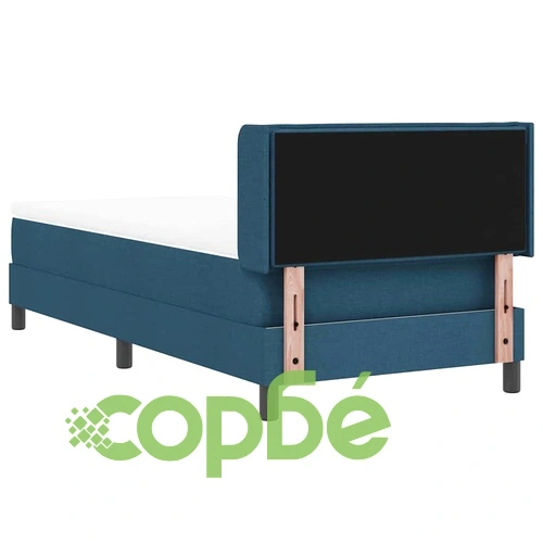 Континентално легло с матрак синьо 90x190 см от инженерна дървесина ➤ топ цена ➤ sorbe.bg