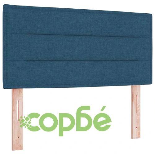 Континентално легло с матрак синьо 90x190 см от инженерна дървесина ➤ топ цена ➤ sorbe.bg