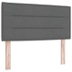 Континентално легло с матрак тъмносив 100x200 см от инженерна дървесина