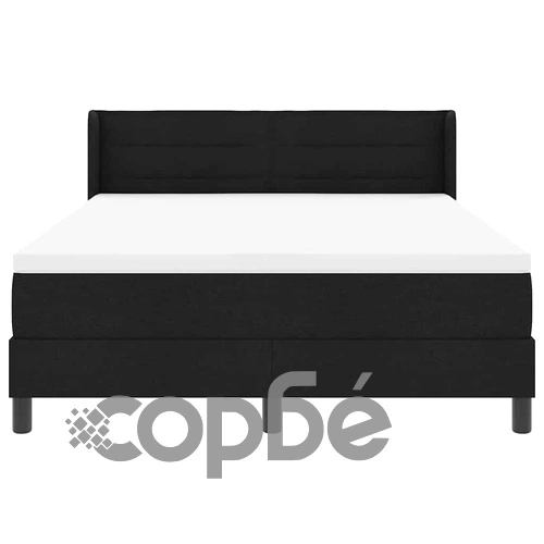 Континентално легло с матрак от тъкан черно 140x190 см ➤ топ цена ➤ sorbe.bg