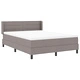 Box Spring легло с матрак от текстил в цвят таупе 140x200 см с регулируема табла