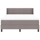 Box Spring легло с матрак от текстил в цвят таупе 140x200 см с регулируема табла