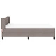 Box Spring легло с матрак от текстил в цвят таупе 140x200 см с регулируема табла
