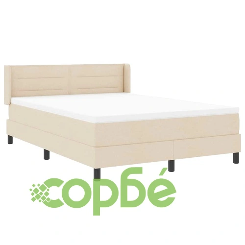 Континентално легло с матрак от тъкан крем 140x200 см ➤ топ цена ➤ sorbe.bg