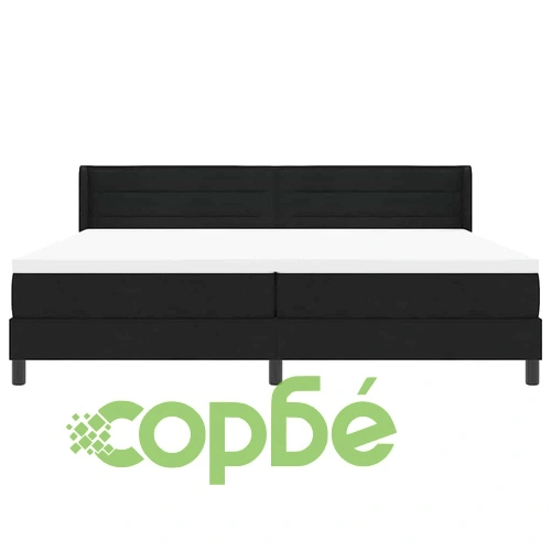 Континентално легло с матрак от тъкан черно 200x200 см ➤ топ цена ➤ sorbe.bg