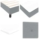 Континентално легло с матрак от тъкан светлосиво 80x200 см