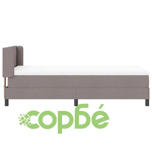 Континентално легло с матрак от тъкан Таупе 90x190 см ➤ топ цена ➤ sorbe.bg