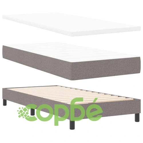 Континентално легло с матрак от тъкан Таупе 90x190 см ➤ топ цена ➤ sorbe.bg