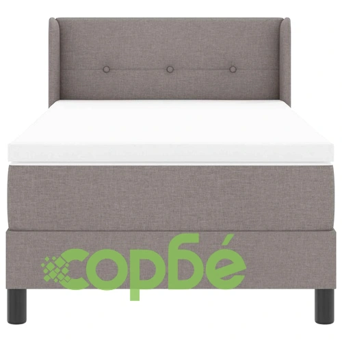 Континентално легло с матрак от тъкан Таупе 90x190 см ➤ топ цена ➤ sorbe.bg