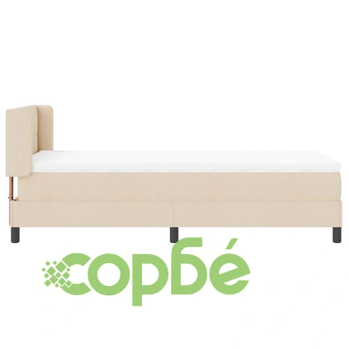 Континентално легло с матрак от тъкан крем 90x200 см ➤ топ цена ➤ sorbe.bg