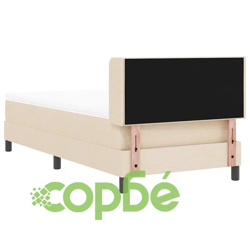 Континентално легло с матрак от тъкан крем 90x200 см ➤ топ цена ➤ sorbe.bg