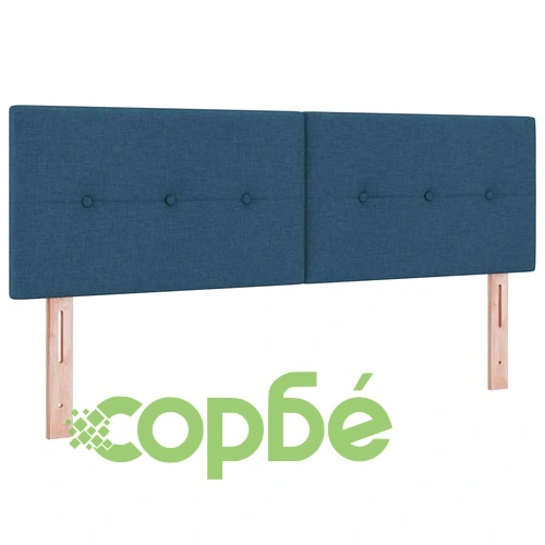 Континентално легло с матрак от тъкан, синьо, 140 x 200 см ➤ топ цена ➤ sorbe.bg