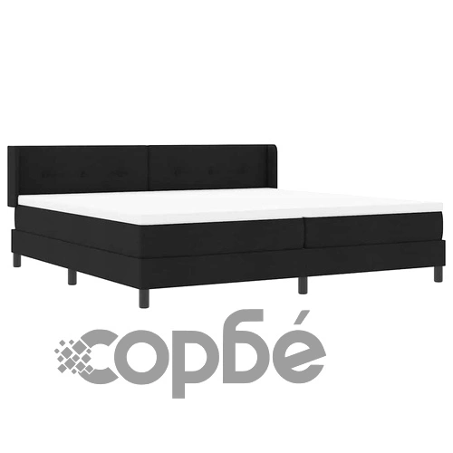 Континентално легло с матрак от тъкан черно 200x200 см ➤ топ цена ➤ sorbe.bg