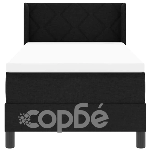 Континентално легло с матрак и топер, черно, 80x200 см ➤ топ цена ➤ sorbe.bg