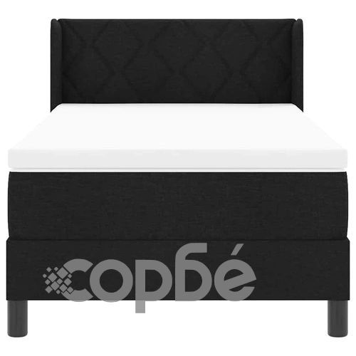 Континентално легло с матрак от текстил черно 90x200 см ➤ топ цена ➤ sorbe.bg