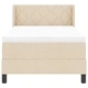 Континентално легло с матрак от тъкан крем 100 x 200 см