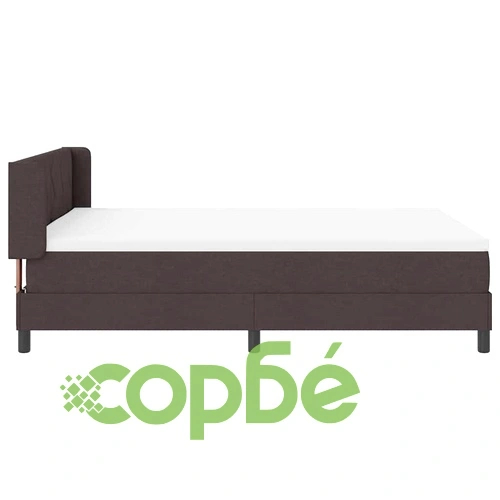 Континентално легло с матрак от тъкан тъмно кафяво 140x190 см ➤ топ цена ➤ sorbe.bg