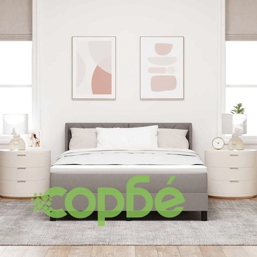 Континентално легло с матрак от пяна Таупе 140x190 см ➤ топ цена ➤ sorbe.bg