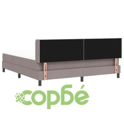 Континентално легло с матрак от тъкан Таупе 180x200 см ➤ топ цена ➤ sorbe.bg