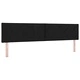Континентално легло с матрак от тъкан черно 200x200 см