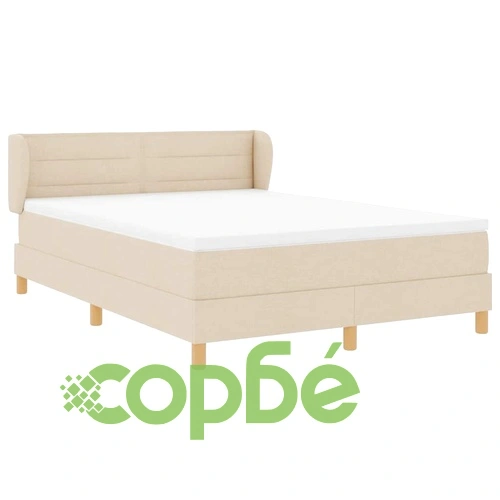 Легло с пружини и матрак от текстил крем 140x190 см ➤ топ цена ➤ sorbe.bg