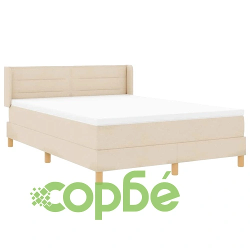 Легло с пружини и матрак от текстил крем 140x190 см ➤ топ цена ➤ sorbe.bg