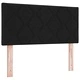 Легло с пружинирана основа и матрак черно 80x200 см текстил