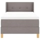 Легло с пружини и матрак с табло в цвят таупе 100x200 см от текстил