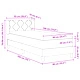 Легло с пружина и матрак от текстил, кремаво, 90x190 см, с диамантен дизайн на таблата