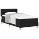 Легло с пружинирана основа и матрак черно 100x200 см дърво