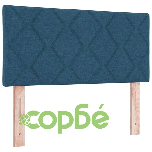 Легло с пружини и матрак със синьо табло 100x200 см текстил ➤ топ цена ➤ sorbe.bg