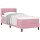 Box Spring легло с матрак от розов велур 80x200 см