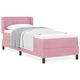 Box Spring легло с матрак от розов велур 80x200 см
