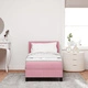 Box Spring легло с матрак от розов велур 80x200 см